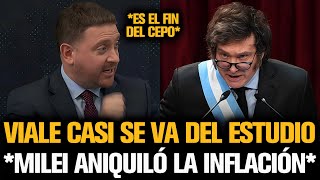 VIALE CASI SE VA DEL ESTUDIO TRAS EL ANUNCIO DE INFLACIÓN CON MILEI [upl. by Letha181]