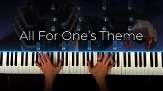 All For One’s Theme Piano Tutorial [upl. by Siraved333]