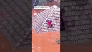 Extreme Flooding in Brazil Rescues from Rooftops [upl. by Budd661]