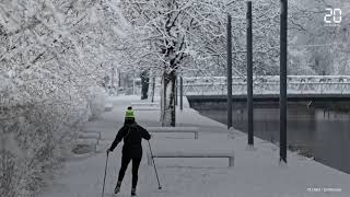 La métropole Lilloise sous la neige [upl. by Learrsi]