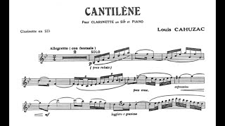 Cantilène by L CAHUZAC  Iván Villar Sanz Clarinet [upl. by Caz]