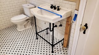 Old Style Cabinet Less Sink Installation [upl. by Gnot]