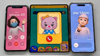 Incoming Call IPhone 14pro max vs IPhone XS vs Z Fold3 Baby Phone [upl. by Gish602]