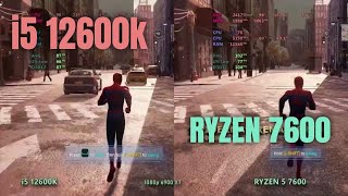 i5 12600k vs Ryzen 7600 non x  Gaming Test [upl. by Laicram]