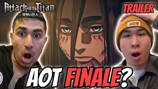 THE AOT FINALE  ATTACK ON TITAN THE FINAL SEASON FINAL TRAILER REACTION [upl. by Hafirahs]