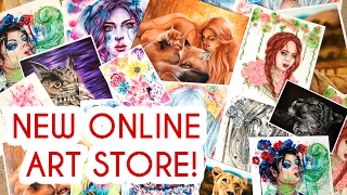 MY NEW ONLINE ART STORE Prints  Originals [upl. by Iharas]