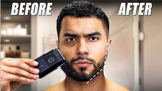 How to Shape your BEARD For A PERFECT JAWLINE StepByStep Guide [upl. by Azerila]