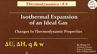 Isothermal expansion of an ideal gas changes in thermodynamic properties [upl. by Oriaj]