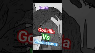 Godzilla vs Rhedosaurus part 2 kaiju godzillacartoon godzilla godzillaxkongthenewempire [upl. by Arsi716]