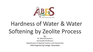 Hardness of Water amp Water Softening by Zeolite Process by Dr Mamta Gautam Chemistry [upl. by Aimal]