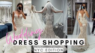 Come WEDDING DRESS shopping with me in 2020  NYC EDITION Kleinfelds Lfay and Wona [upl. by Anuahc]