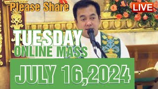 QUIAPO CHURCH LIVE MASS TODAY REV FR DOUGLAS BADONG JULY 16 2024 [upl. by Htyderem780]