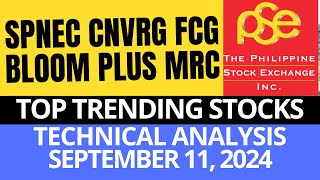 SPNEC  CNVRG  BLOOM  PLUS  FCG  MRC  PSE TECHNICAL ANALYSIS [upl. by Anertal]