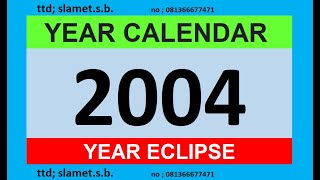 calendar year 2004 calendar blog eclipse education music entertainment inggeris [upl. by Lait]