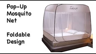 Popup Mosquito Net Foldable Tent Portable Folding Design with Full Net Bottom [upl. by Beaufort]