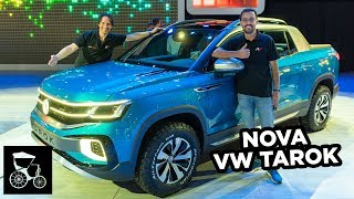 😱 Nova Picape Volkswagen TAROK Veja tudo sobre a futura rival da Fiat Toro [upl. by Lednahs]