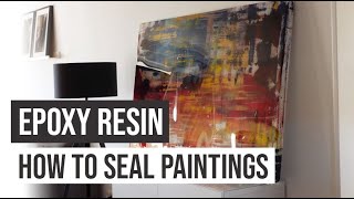 Seal Acrylic Paintings Works of Art and other pieces with Epoxy Resin  EPODEX [upl. by Silvie]