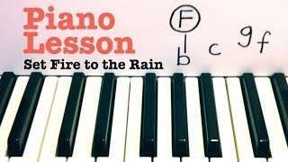 Set Fire To The Rain Piano Lesson EASY  Adele Todd Downing [upl. by Philipa884]