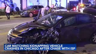 Possible North Chicago armed kidnapping ends in Logan Square crash [upl. by Ayila]