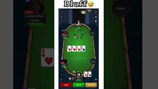 It’s a Bluff Win poker shortsfeed gamingshorts viralshorts jungleepoker cardgame [upl. by Eatnuahs]