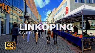 Linköping SWEDEN Walking Tour 4K HDR 60FPS [upl. by O'Rourke944]