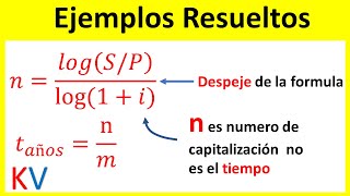 Como Calcular el 🕐TIEMPO en interes compuesto CAPITALIZABLE [upl. by Einna]