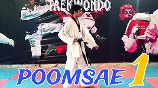 Poomsae 1  Tageuk ill Jang  Taekwondo 1st Poomsae Stepbystep [upl. by Ellenid]