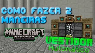 ⭐️Como fazer Vestidor Automático Minecraft PE [upl. by Nytsirk]