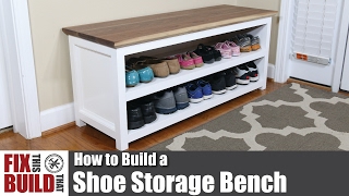 DIY Shoe Storage Bench  How to Build [upl. by Eichman]