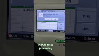 HbA1c tests processing  D10  BIORAD  Hematology  medicallabtechnologysajal6903 [upl. by Stefa730]