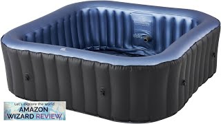 MSpa Tekapo Inflatable Hot Tub in Square with Air Jets Massage System Review [upl. by Eb811]