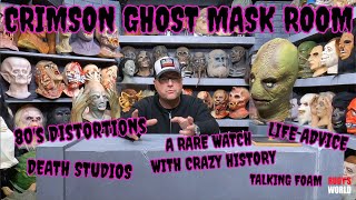 Monster Masks By Distortions Unlimited • DEATH STUDIOS • Stories amp Advice  Crimson Ghost Mask Room [upl. by Magdaia219]