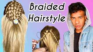 Braided hairstyle for long hair braidstyles braids braidedhairstyles [upl. by Ming]