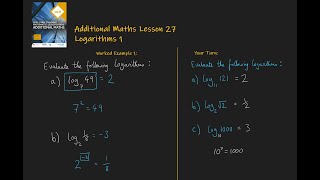 27 Logarithms 1 Additional Maths OCR FSMQ [upl. by Wind]