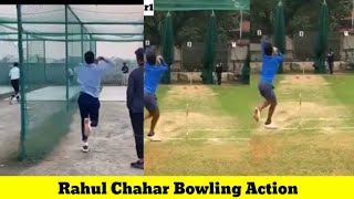 Rahul Chahar Bowling Action [upl. by Selassie]