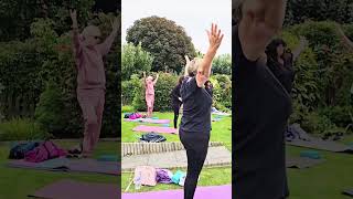 Garden Yoga and breakfast afternoon tea 🧘‍♀️🫖 [upl. by Cr]