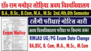 rmlau exam date change I rmlau ba bsc bcom exam date I rmlau new update I rmalu news I rmlau [upl. by Pope534]