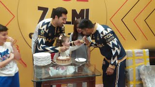 Babar Azam Celebrates Birthday Party with Saim Ayub and Peshawar Zalmi psl2024 cricket [upl. by Enyalaj21]