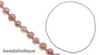 How to Make a Knotted Pearl Necklace without a Clasp [upl. by Gnehs677]