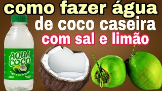 FAÇA COM SAL E LIMÃO A MELHOR ÁGUA DE COCO CASEIRA [upl. by Aniahs816]