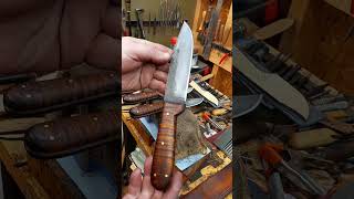 Clip Point Blade Kephart Knives In Gunstock Tiger Maple [upl. by Lehcin]