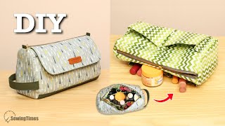 DIY Travel Makeup Organizer Bag 🚀 Handy Toiletry Bag Sewing Tutorial [upl. by Aztirak932]