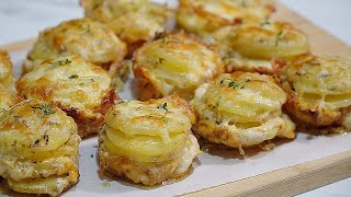 Mini Potato Stacks The Perfect Cheesy Side Dish [upl. by Gaige391]