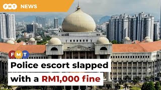 Police escort fined RM1000 for assaulting disabled ehailing driver [upl. by Idur]