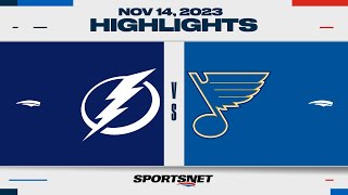 NHL Highlights  Lightning vs Blues  November 14 2023 [upl. by Lowell]