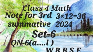 Class 4 Math  Note for 3rd summative  Set6 QNall [upl. by Farica]