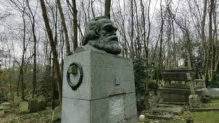 Highgate Cemetery London UK East Side Karl Marxs Tombstone Part 2 [upl. by Atiker34]