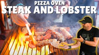 Pizza Oven Steak and Lobster  Pizzello Gusto  4 in 1 Outdoor Pizza Oven [upl. by Nyladnarb]