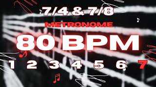 80 BPM  74 amp 78 Metronome [upl. by Sheffy896]