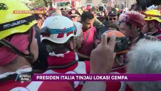 Presiden Italia Tinjau Lokasi Gempa [upl. by Maryn]